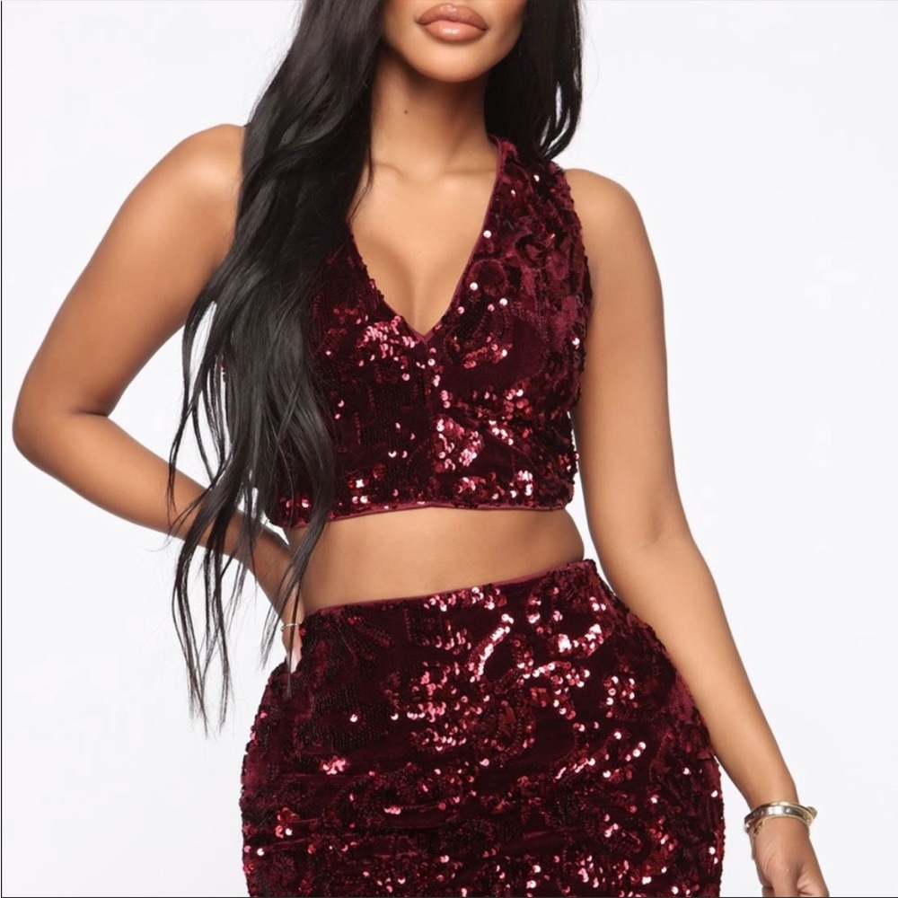Fashion Nova matching skirt set